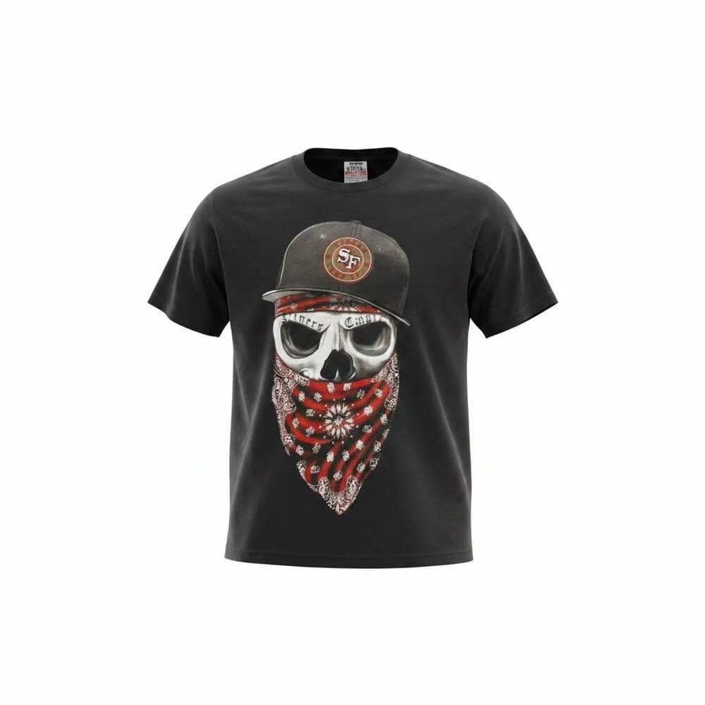 San Francisco 49ers Skull Bandana Graphic T-Shirt